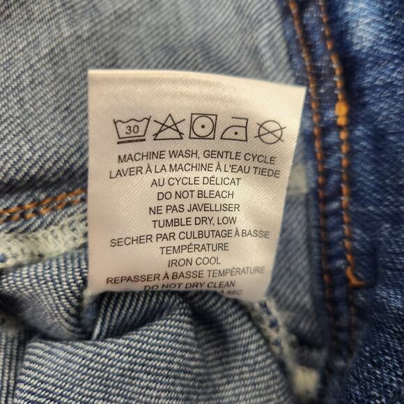 Retrofete Ada Jean Jacket in Blue Size XXS Gold Buttons NWT Distressed - Picture 7 of 7